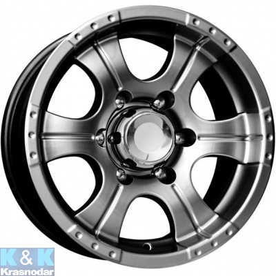 Колесный диск K&K Байконур Джип-рейд (КС465) 8x16/5x139.7 ET-15 D110.1 дарк платинум